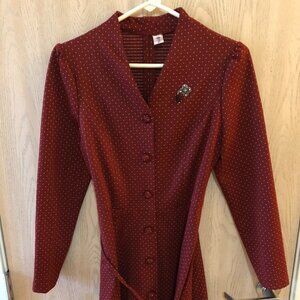 Red Dress with White Dots